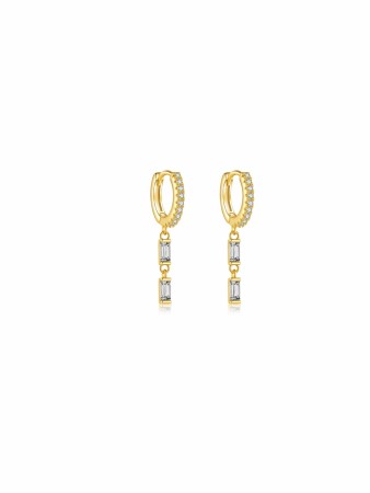 Golden White Dangle Øredobber